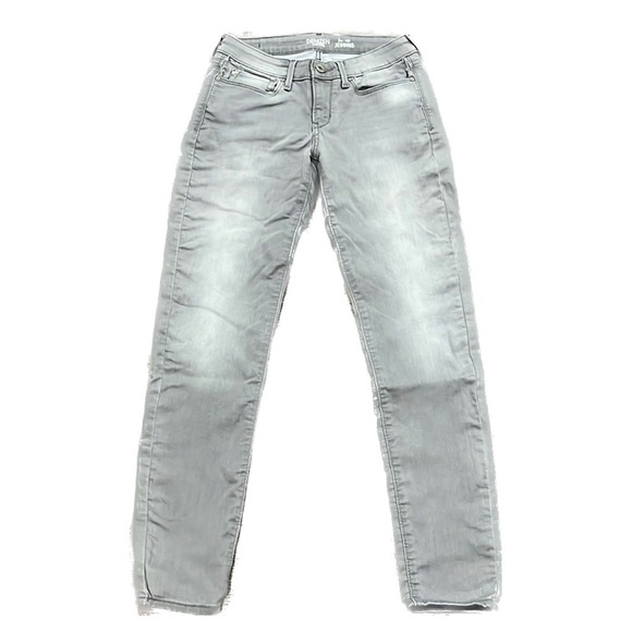 Denizen from Levi’s Low Rise Gray Jeggings Skinnies Faded Sz 7 W28 Indie Sleaze - Picture 1 of 12